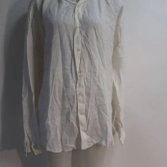 Mens Gianni Versace White Button Down Top XL/IT 52 - Picture 2 of 8